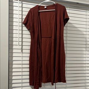 Rust Red Wrap Dress